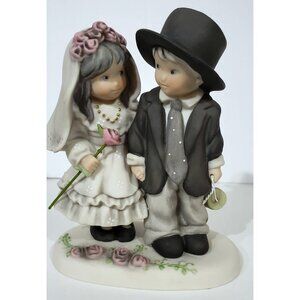 Enesco Kim Anderson PROMISES OF LOVE Figurine wedding marriage bride groom 1990s